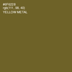 #6F6228 - Yellow Metal Color Image